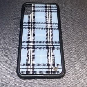 Blue plaid, Iphone xs max wildflower case.